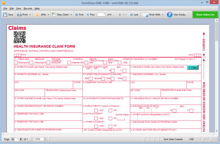 What is the HCFA 1500 form?